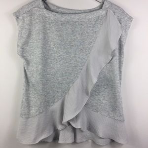 Banana Republic asymmetrical gray top